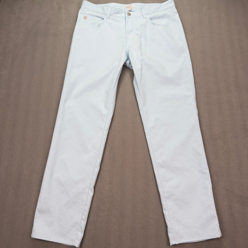 Peter Millar Performance Pants 33x30 Five Pocket Blue Golf Office